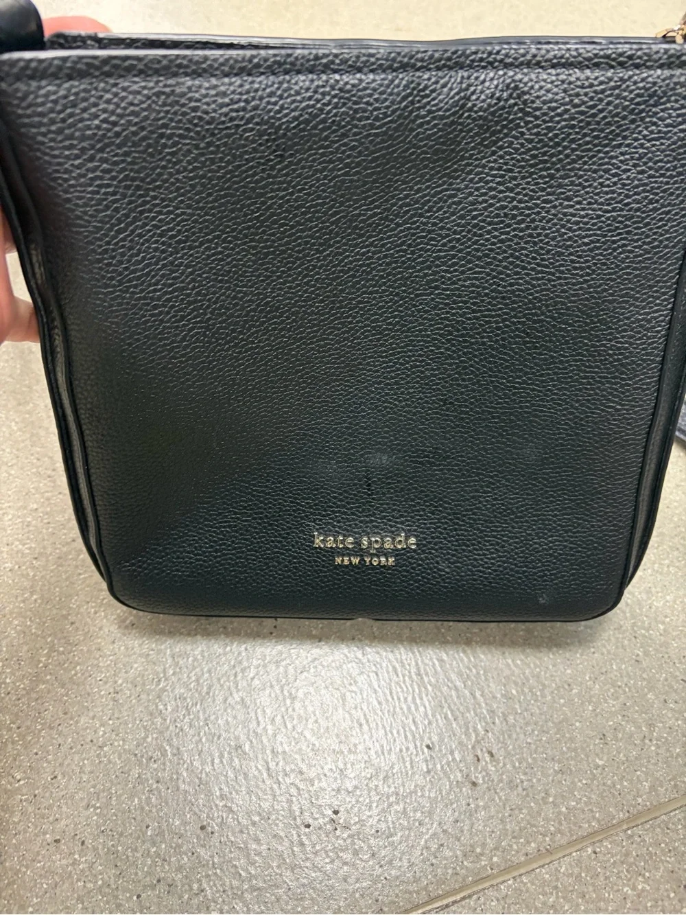 kate spade Black Pebbled Leather Crossbody Purse